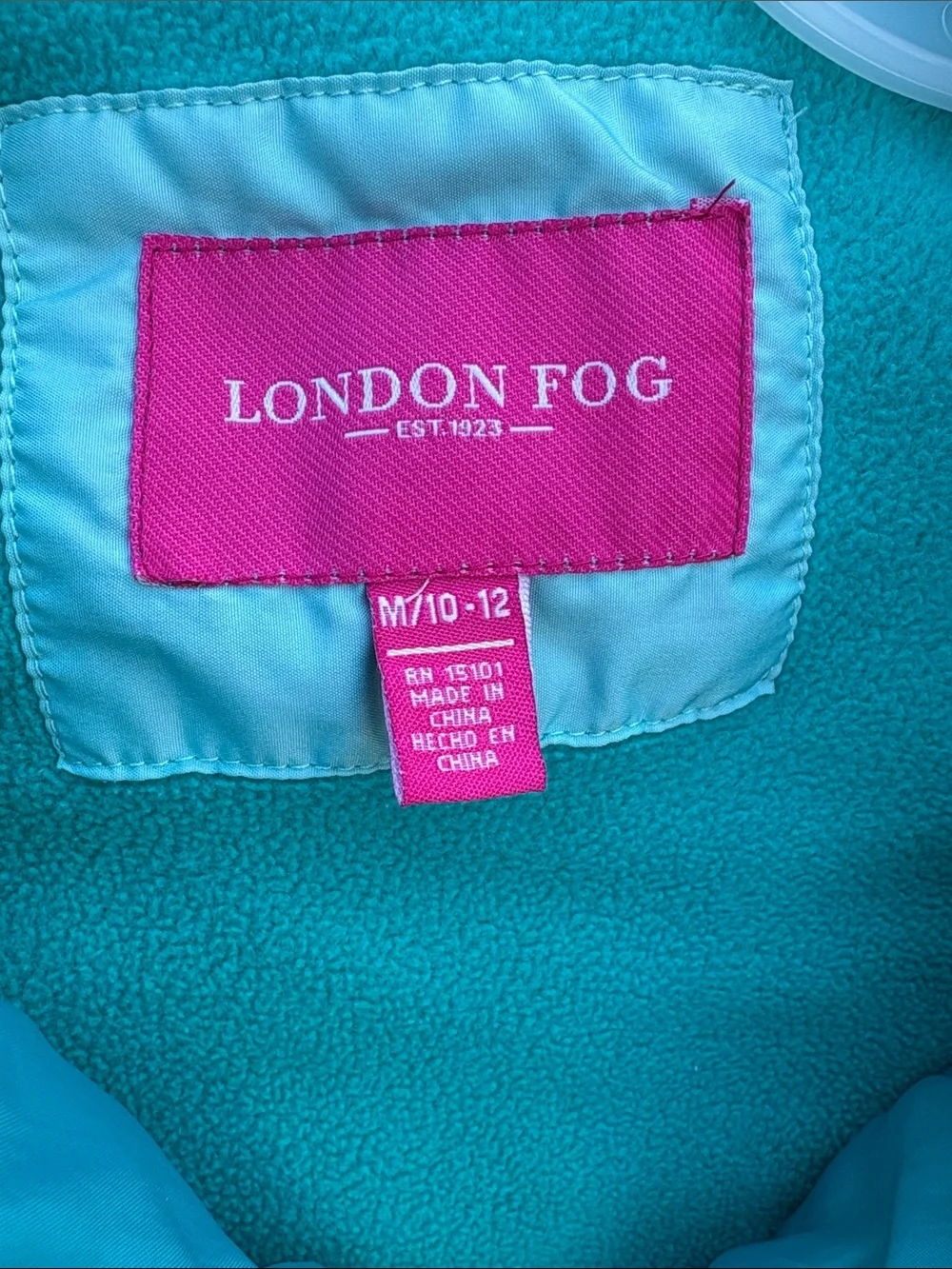 London Fog Teal & Light Teal Colorblock Girls' Puffer Jacket